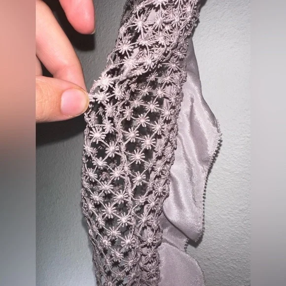 Self-Portrait Bellis Lace Trim Dress With Frilled Sleeves - Picture 11 of 16